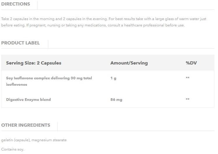 Soy Isoflavones 500 mg - 100 капсули - Feel You