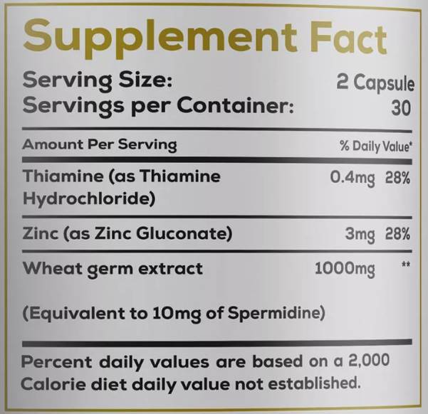 Spermidine - Super Strength 10 mg - 60 капсули - Feel You