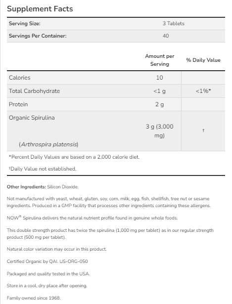 Spirulina 1000 mg - 120 Таблетки - Feel You