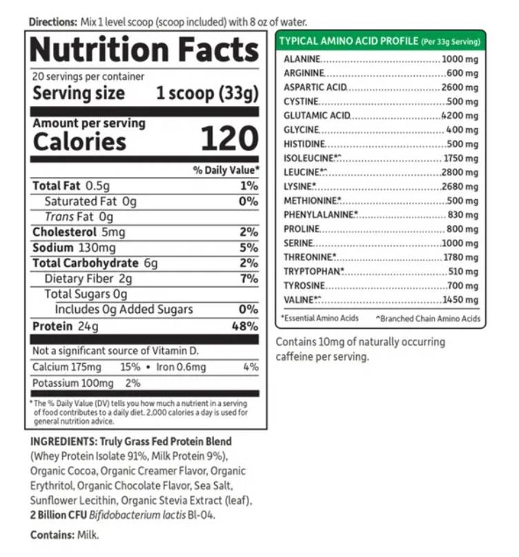 Sport Certified Grass Fed Whey Protein - 640 грама - Feel You