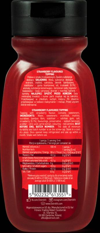 Strawberry Syrup / Zero Calorie 320 мл - Feel You
