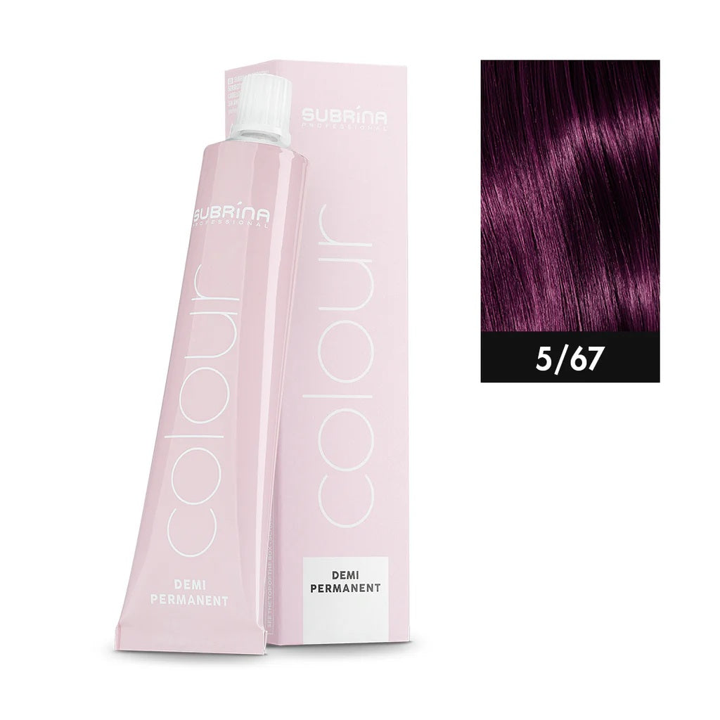Subrina Professional, Demi Permanent Colour, Demi-Permanent Hair Dye, 5/67 , 60 ml - Feel You