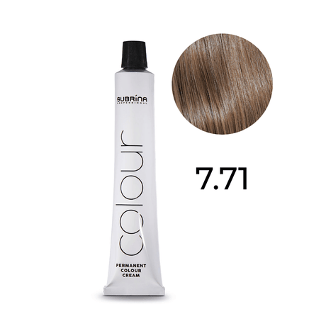 Subrina Professional, Essential Colour, Permanent Hair Dye, 7/71 Medium Ashy Chestnut Blonde, 100 ml - Feel You