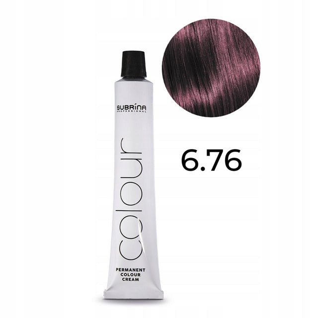 Subrina Professional, Permanent Colour, Argan, Permanent Hair Dye, 6/76 Dark Blonde Violet Chestnut, 100 ml - Feel You