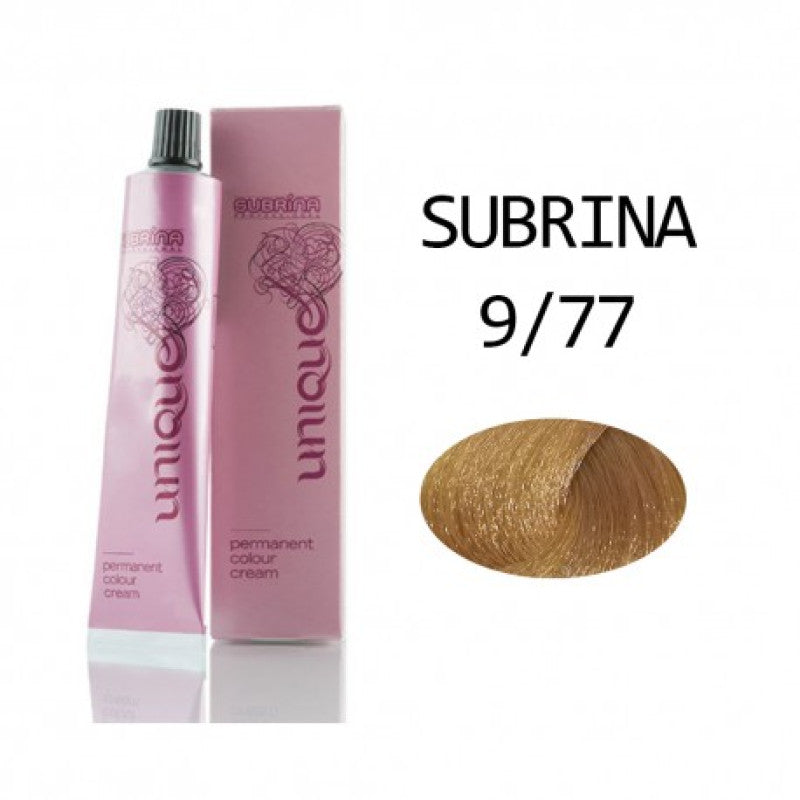 Subrina Professional, Unique, Permanent Hair Dye, 9/77 Very Light Blond - Intense Chestnut, 100 ml - Feel You