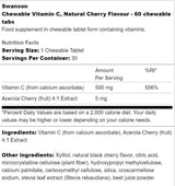 Sugar-Free Chewable Vitamin C 500 mg 60 Таблетки - Feel You