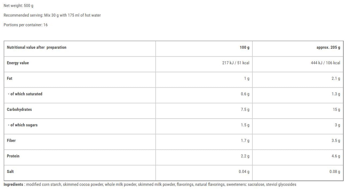 Sugar Free Pudding - 500 грама - Feel You