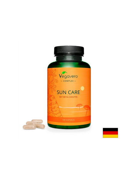 Sun Care Формула за слънчев загар с бета каротин - За кадифена, подхранена и здрава кожа, 180 капсули Vegavero - Feel You