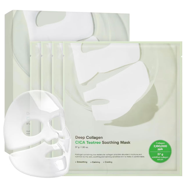 Sungboon Editor - Deep Collagen Cica Teatree Soothing Mask - 37g x 4pcs - Feel You