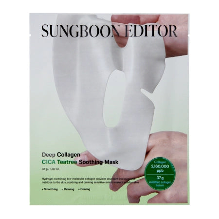 Sungboon Editor - Deep Collagen Cica Teatree Soothing Mask - Soothing Hydrogel Face Mask - 1pc/37g - Feel You