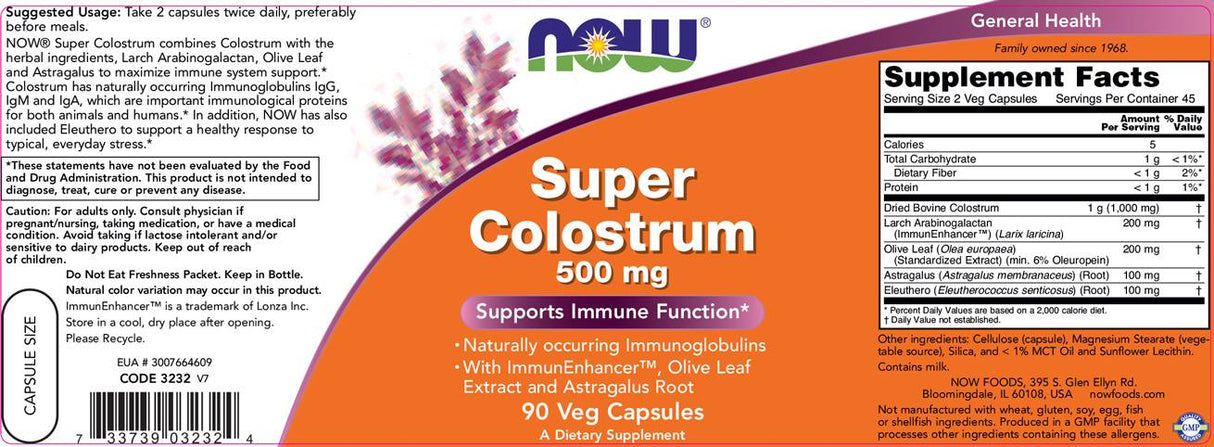 Super Colostrum - 500 mg - 90 капсули - Feel You