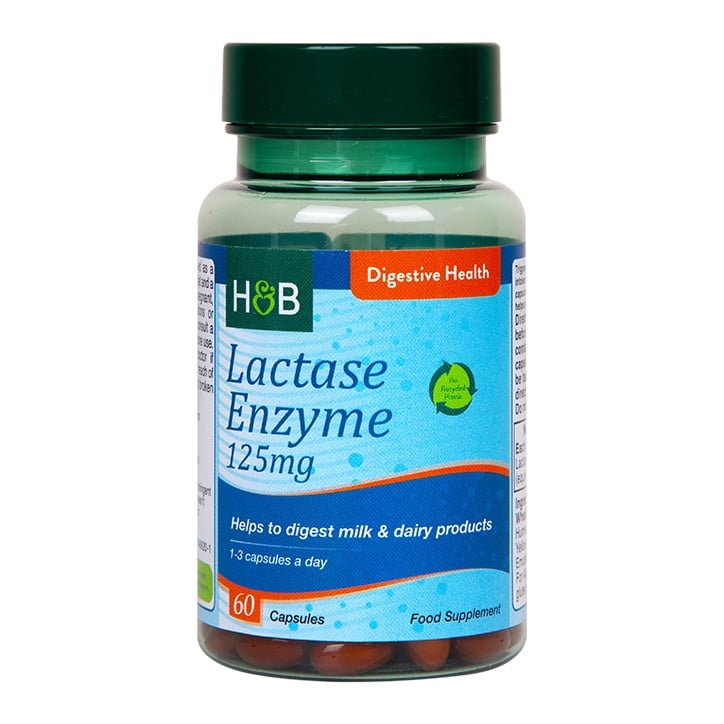 Лактаза ензими (Super Lactase Enzyme) 125мг 60 капсули, H&B - Feel You
