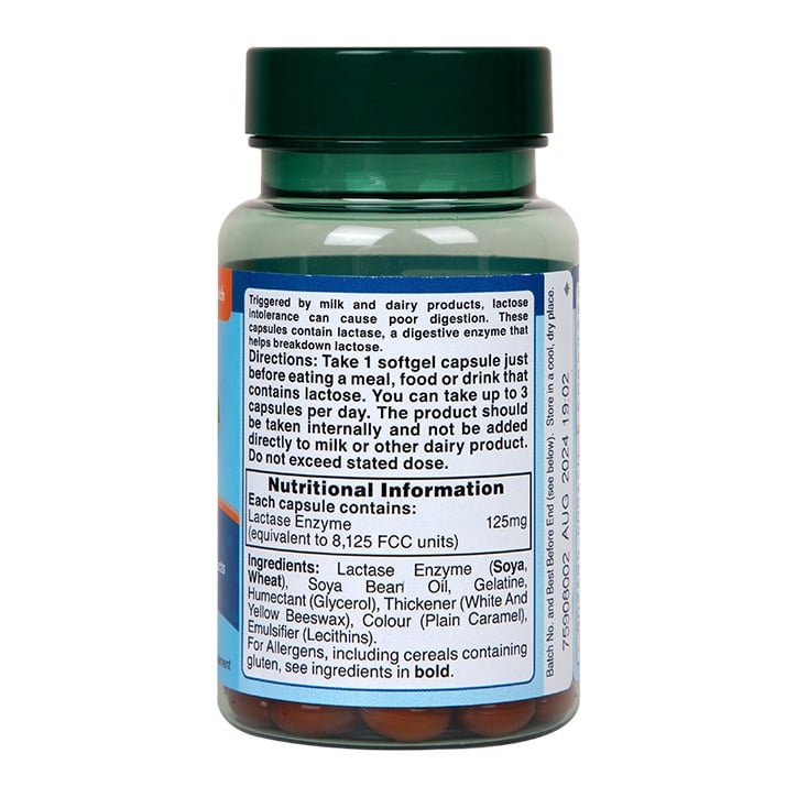 Лактаза ензими (Super Lactase Enzyme) 125мг 60 капсули, H&B - Feel You