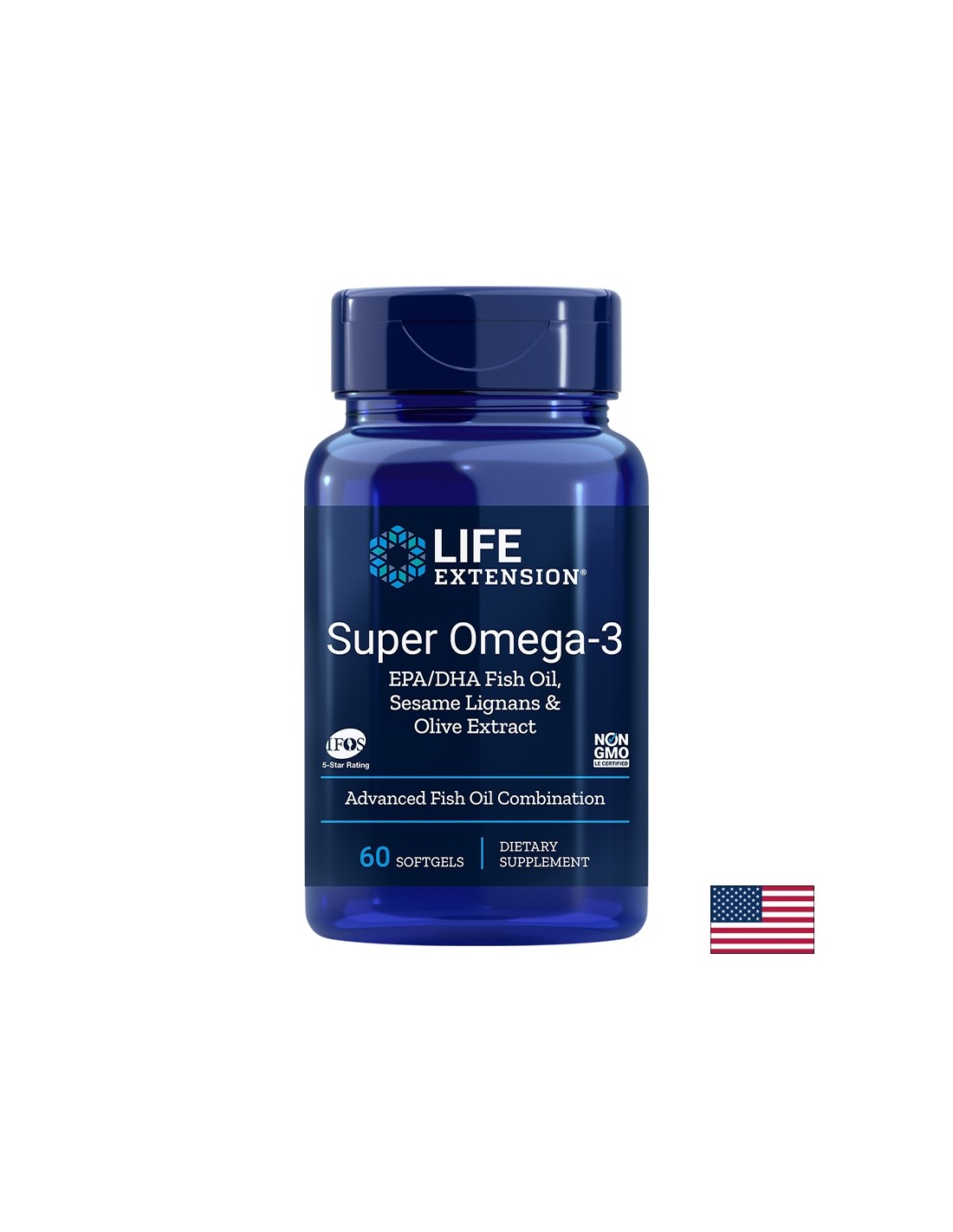 Super Omega-3 / Омега-3 от риба с добавени Лигнан от сусам и Маслина х 60 софтгел капсули - Feel You