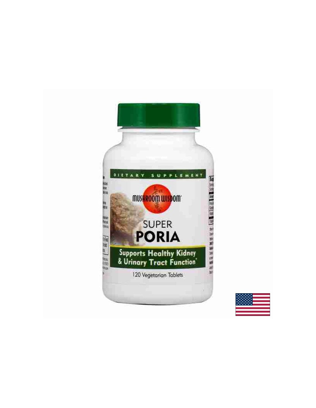 Бъбреци и уринарен тракт - Пория-медицинска гъба - Super Poria 125 mg, 120 таблетки Mushroom Wisdom - Feel You