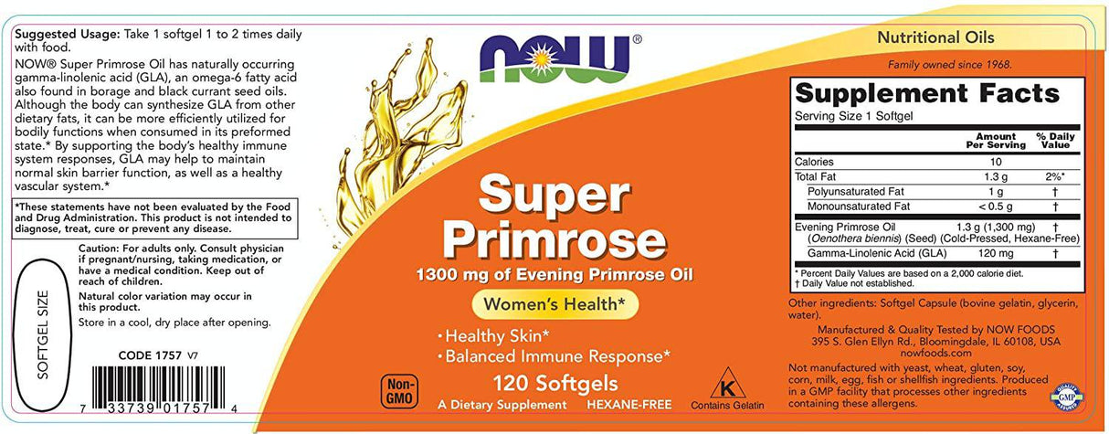 Super Primrose Oil 1300 mg - 60 Гел капсули - Feel You