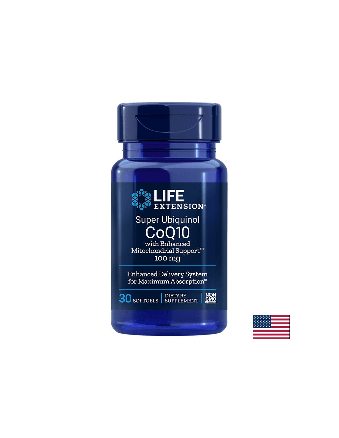Super Ubiquinol CoQ10 with Enhanced Mitochondrial Support / Коензим Q10 100mg х 30 софтгел капсули - Feel You