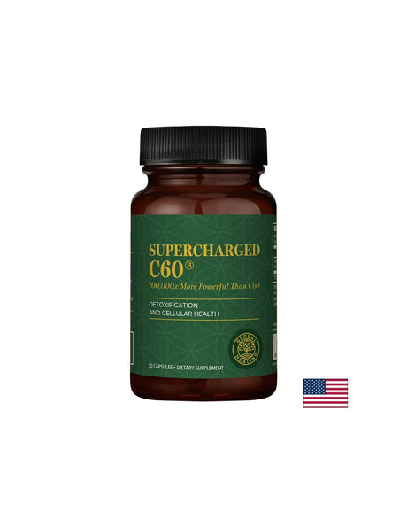 Supercharged C60® - Микроактивиран активен въглен, 30 капсули Global Healing - Feel You