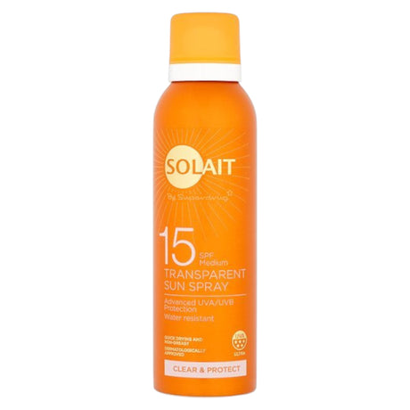 Superdrug, Solait, Water-Resistant, Sunscreen Spray, SPF15, 200 ml *Tester - Feel You