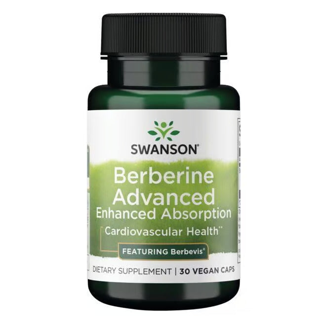 Swanson Berberine Advanced Enhanced Absorption Cardiovascular Health 30 Vegan Caps - Feel You