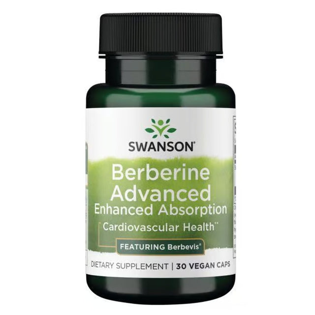 Swanson Berberine Advanced Enhanced Absorption Cardiovascular Health 30 Vegan Caps - Feel You