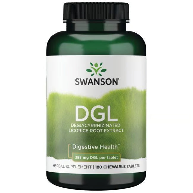 Swanson DGL Deglycyrrhizinated Licorice Root Extract Chewable Tablets 385 mg per Tablet 180 Count - Feel You