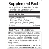Swanson DGL Deglycyrrhizinated Licorice Root Extract Chewable Tablets 385 mg per Tablet 180 Count - Feel You