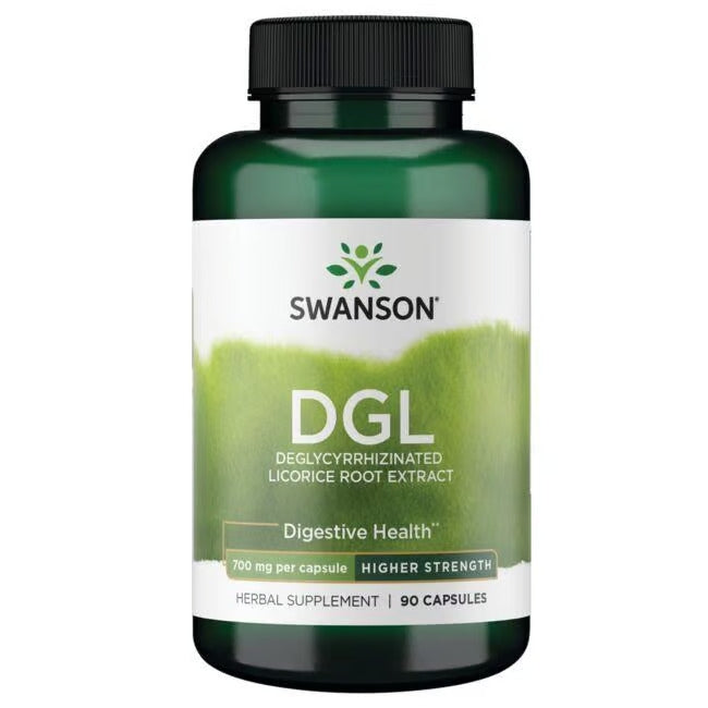 Swanson DGL Deglycyrrhizinated Licorice Root Extract Higher Strength 700 mg Per Capsule 90 Capsules - Feel You