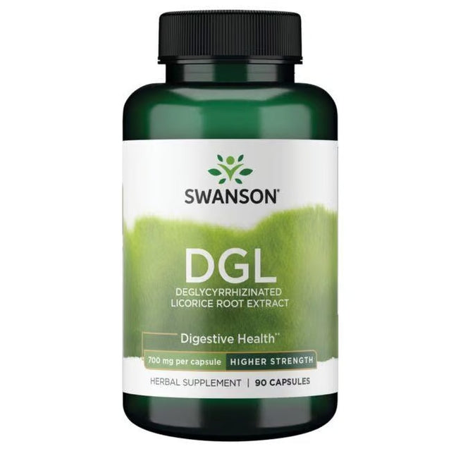 Swanson DGL Deglycyrrhizinated Licorice Root Extract Higher Strength 700 mg Per Capsule 90 Capsules - Feel You