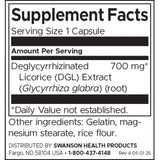 Swanson DGL Deglycyrrhizinated Licorice Root Extract Higher Strength 700 mg Per Capsule 90 Capsules - Feel You