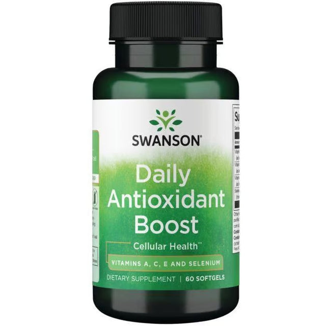 Swanson Daily Antioxidant Boost 60 Softgels With Vitamins A C E And Selenium For Cellular Health - Feel You