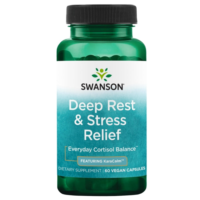 Swanson Deep Rest and Stress Relief with KaraCalm 60 Vegan Capsules for Everyday Cortisol Balance - Feel You