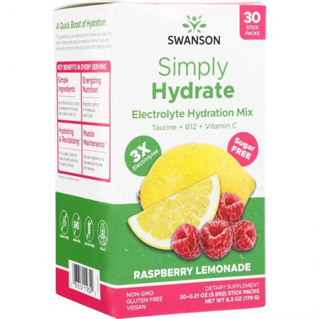 Swanson Electrolyte hydrating mixture   Raspberry lemonade - 30 packs - Feel You