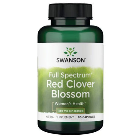 Swanson Full Spectrum Red Clover Blossom Womens Health Herbal Supplement 430 mg Per Capsule 90 Capsules - Feel You