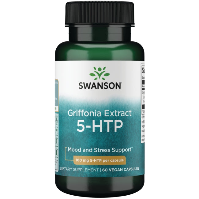 Swanson Griffonia Extract 100 mg Per Capsule Mood and Stress Support 60 Vegan Capsules - Feel You