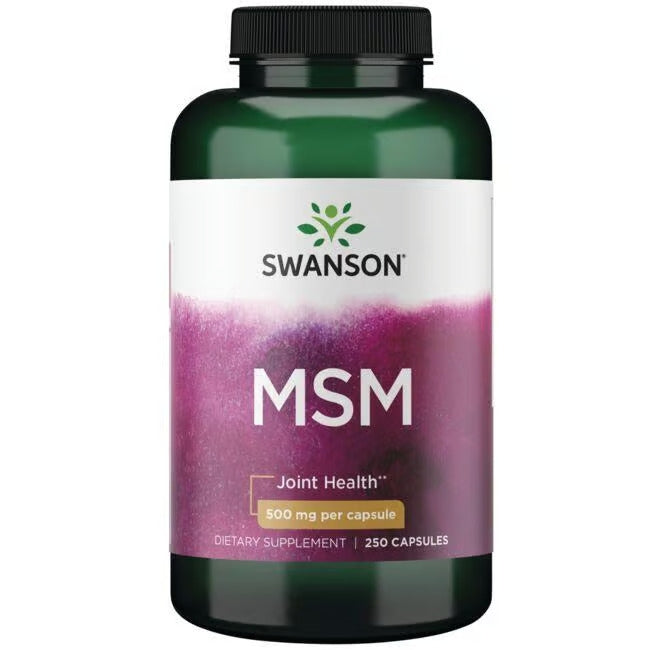 Swanson MSM 500 Mg Per Capsule Joint Health Dietary Supplement 250 Capsules For Joint Support - Feel You