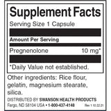 Swanson Pregnenolone 10 Mg Per Capsule Brain And Nervous System Support 90 Capsules - Feel You