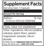 Swanson Saffron full spectrum - 60 capsules - Feel You