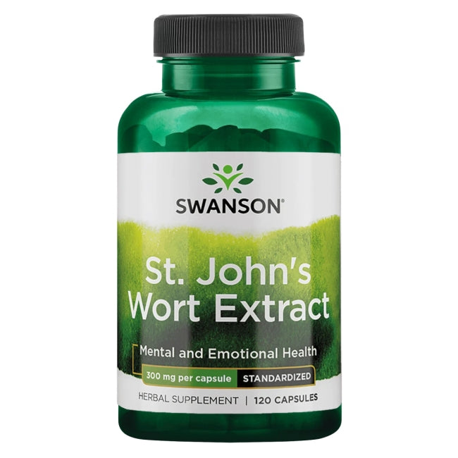 Swanson St Johns Wort Extract 300 Mg Per Capsule Standardized 120 Capsules Herbal Supplement - Feel You
