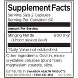 Swanson Stinging Nettle Leaf 400 mg Per Capsule 120 Capsules Herbal Dietary Supplement - Feel You