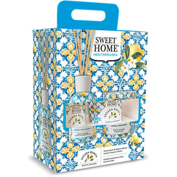 Sweet Home Collection - White Zagara Set - diffuser and candle gift set - Feel You