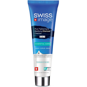 Swiss Image - Essential Care Pore Tightening & Mattifying Charcoal Cleanser 3 in 1 - Multifunctional cleansing gel - 100ml - Feel You