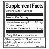 Synergistic Eye Health Lutein & Zeaxanthin 22 mg - 60 Гел капсули - Feel You