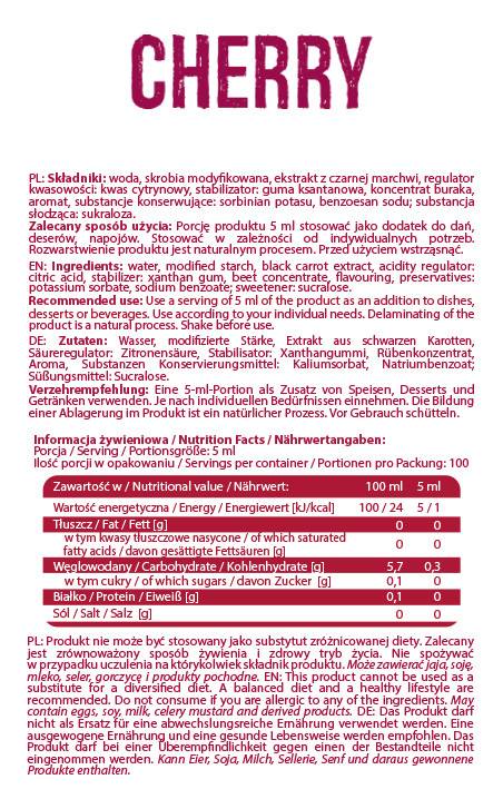 Syrup Zero Calorie | Cherry - 500 мл - Feel You