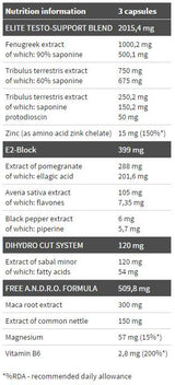 T-100 Hardcore Elite A.N.D.R.O. Male - 120 капсули - Feel You