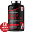 TESTOMAX™ 2.0 /210 капсули, 105 дни/ with Ashwagandha KSM 66®, CoQ10 & Maca Root Nutravita - Feel You