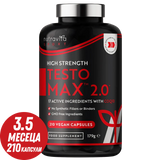 TESTOMAX™ 2.0 /210 капсули, 105 дни/ with Ashwagandha KSM 66®, CoQ10 & Maca Root Nutravita - Feel You