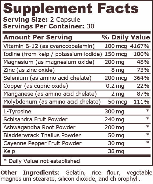 THYROID SUPPORT - 60 Capsules - Feel You