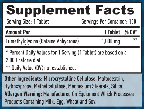TMG 1000 mg / 100 Tabs - Feel You