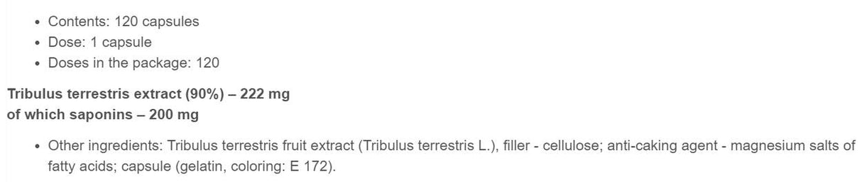 TRIBUSTERON 90 - 120 капсули - Feel You